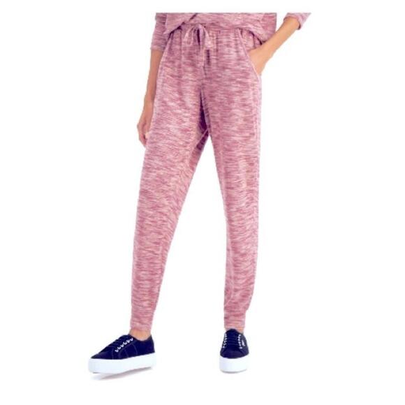 New HIPPIE ROSE Juniors' Hacci Knit Jogger Pants sweater berry spacedye XS - Picture 2 of 5